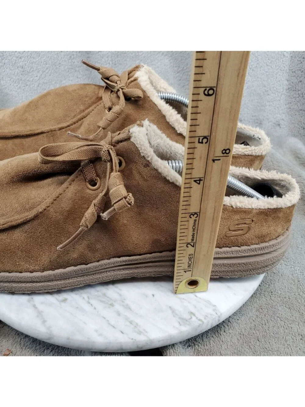 Skechers Shoes Mens Size 11 Tan Faux Suede Melson Mozley Slipper Clog